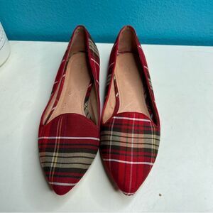 Joie Plaid flats pointed toe